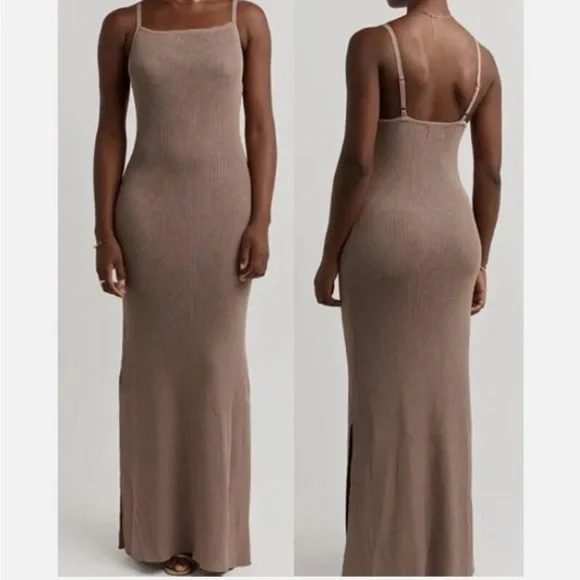 Dissh Athena Sleeveless Body Con Maxi Dress Ribbed - Picture 3 of 7